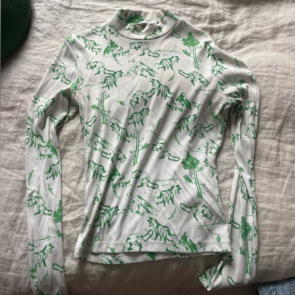 Green Fox Pattern shirt